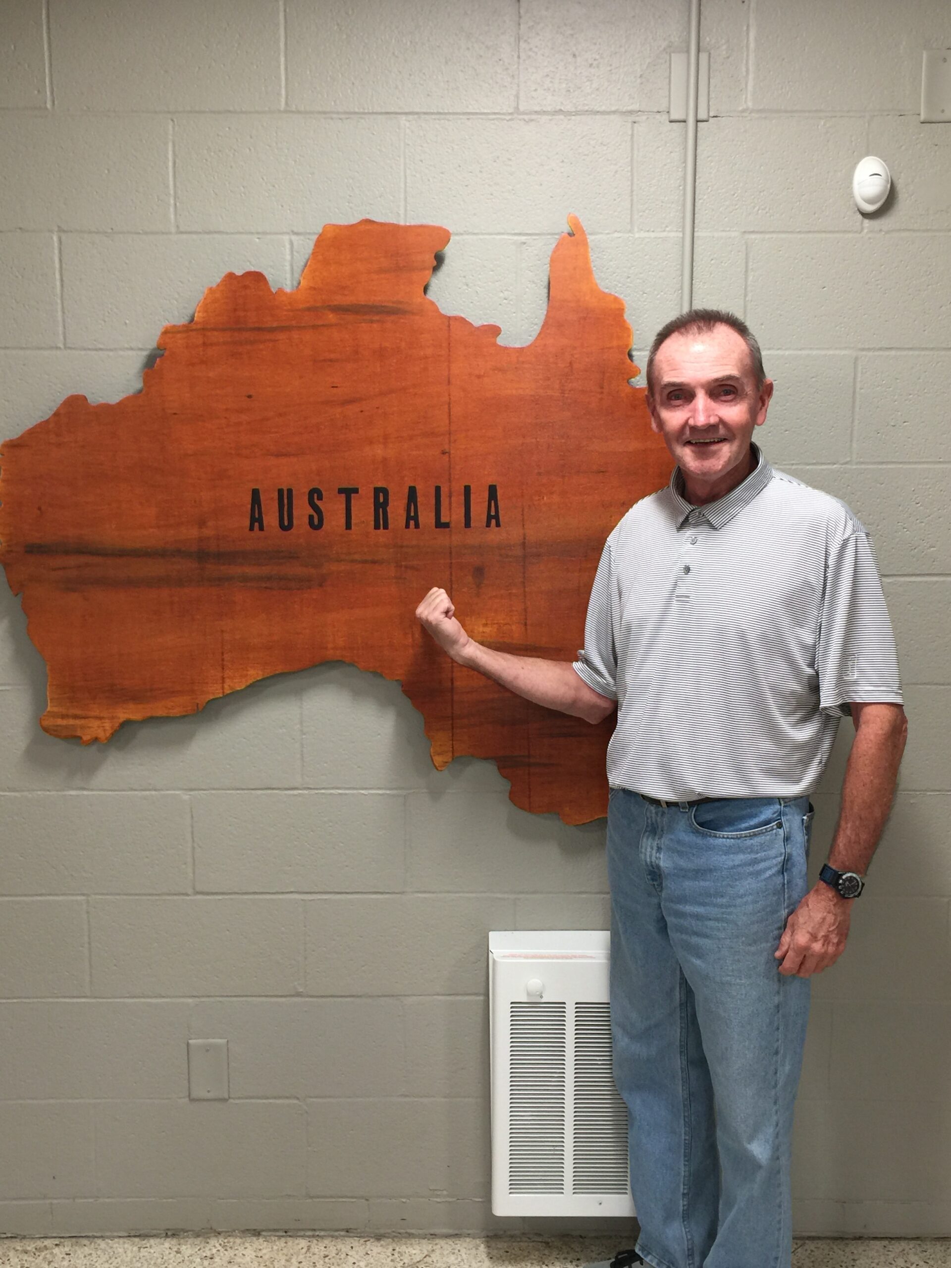 John With Australia Map